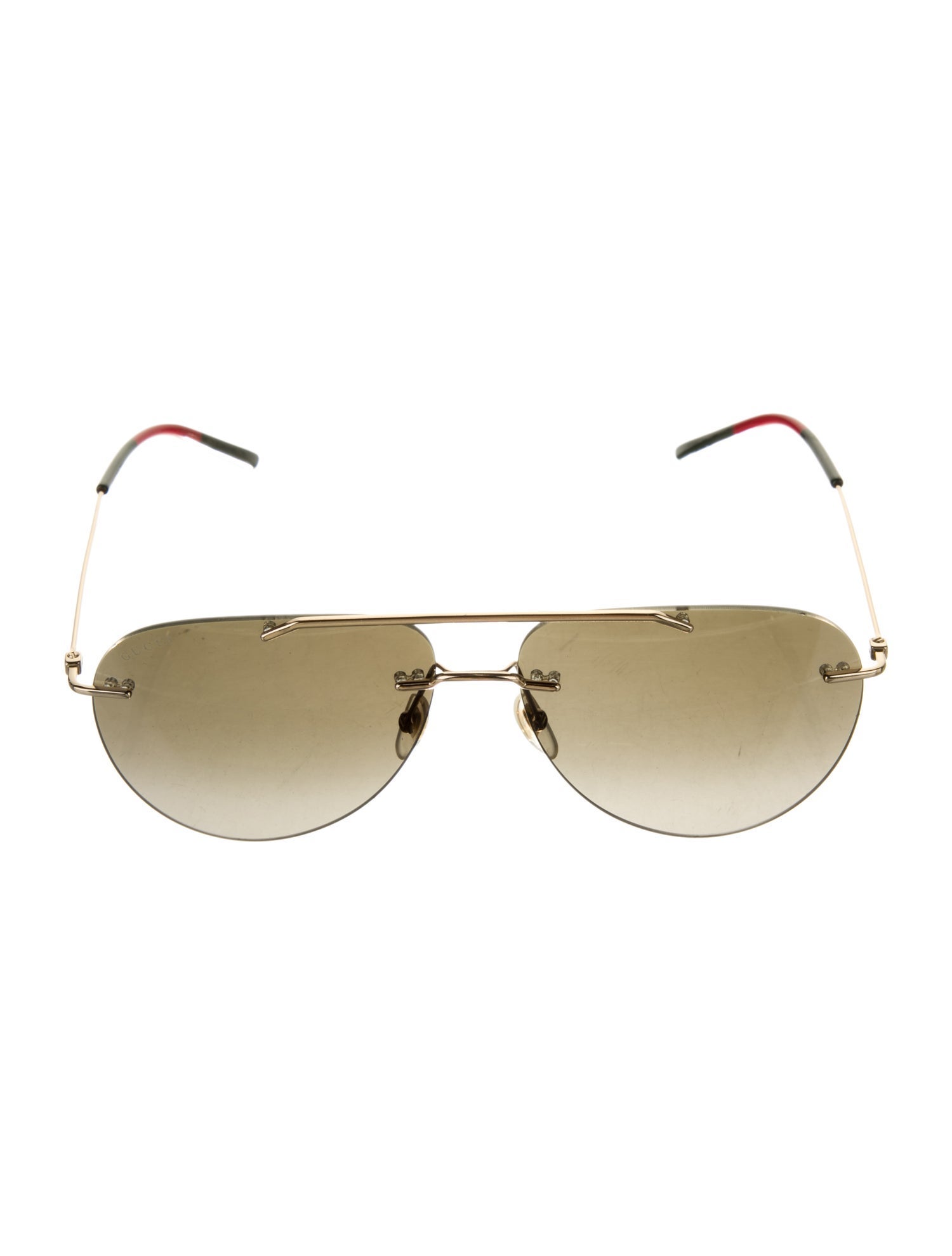 Gucci Web Accent Aviator Sunglasses